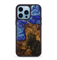 iPhone 14 Pro Max Wood Phone Case - Didani (Blue, 730810)