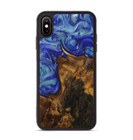 iPhone Xs Max Wood Phone Case - Didani (Blue, 730810)