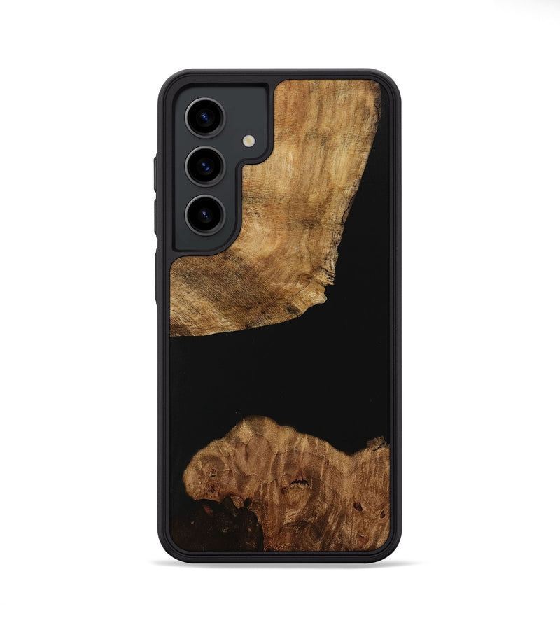 Galaxy S24 Wood Phone Case - Jalon (Pure Black, 730821)