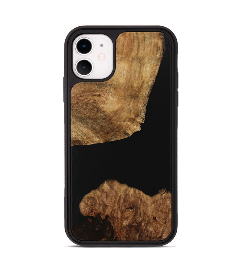 iPhone 11 Wood Phone Case - Jalon (Pure Black, 730821)