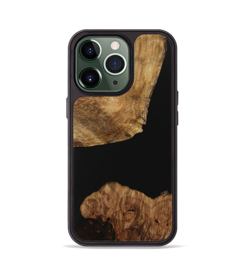 iPhone 13 Pro Wood Phone Case - Jalon (Pure Black, 730821)