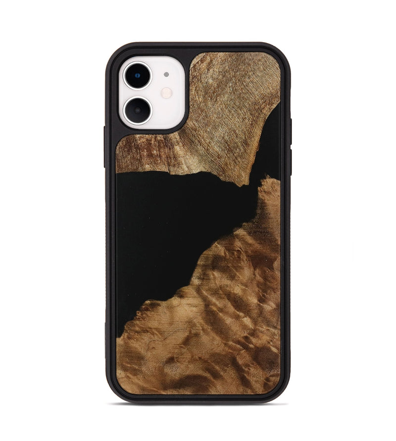 iPhone 11 Wood Phone Case - Shawn (Pure Black, 730822)