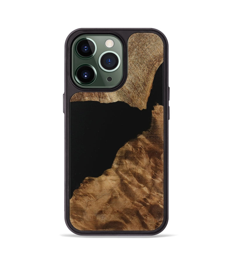 iPhone 13 Pro Wood Phone Case - Shawn (Pure Black, 730822)