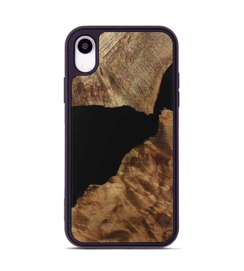 iPhone Xr Wood Phone Case - Shawn (Pure Black, 730822)