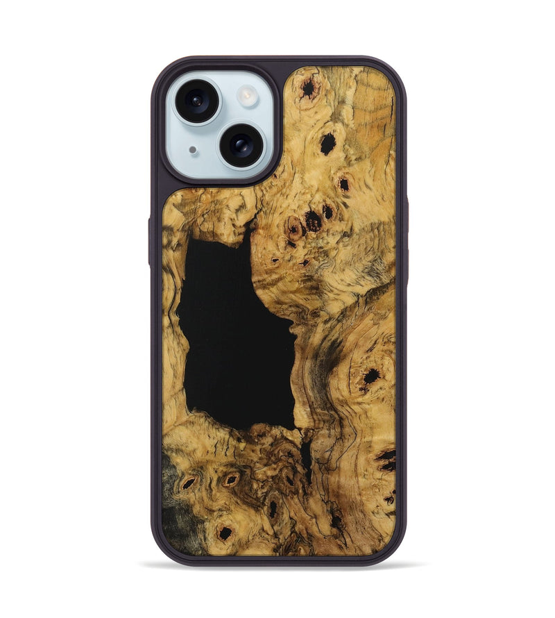 iPhone 15 Wood Phone Case - Azul (Wood Burl, 730825)