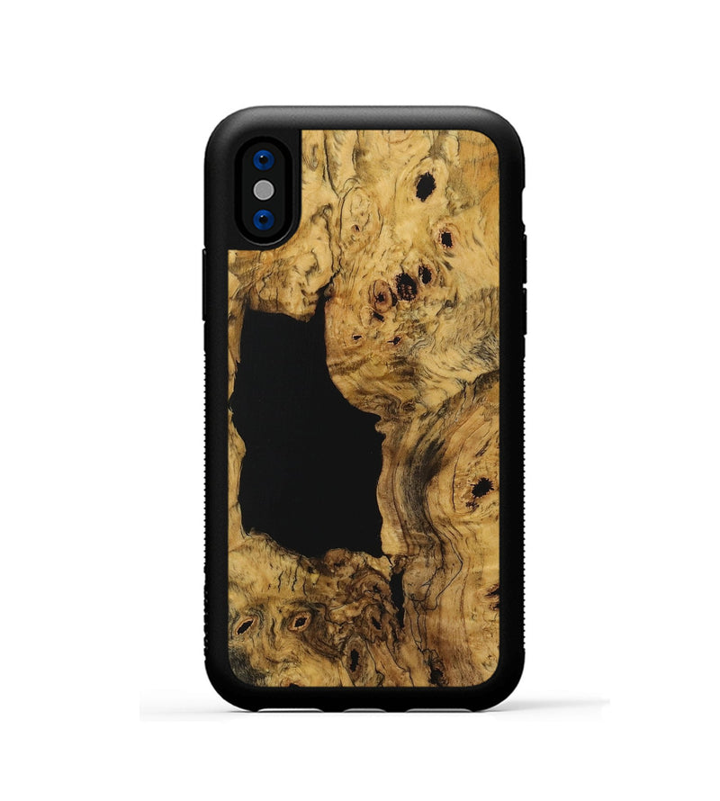 iPhone Xs Wood Phone Case - Azul (Wood Burl, 730825)