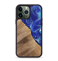 iPhone 13 Pro Max Wood Phone Case - Brittni (Blue, 730827)