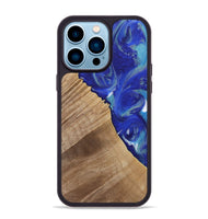 iPhone 14 Pro Max Wood Phone Case - Brittni (Blue, 730827)