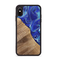 iPhone Xs Max Wood Phone Case - Brittni (Blue, 730827)