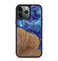 iPhone 13 Pro Max Wood Phone Case - Briley (Blue, 730828)