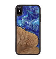 iPhone Xs Max Wood Phone Case - Briley (Blue, 730828)