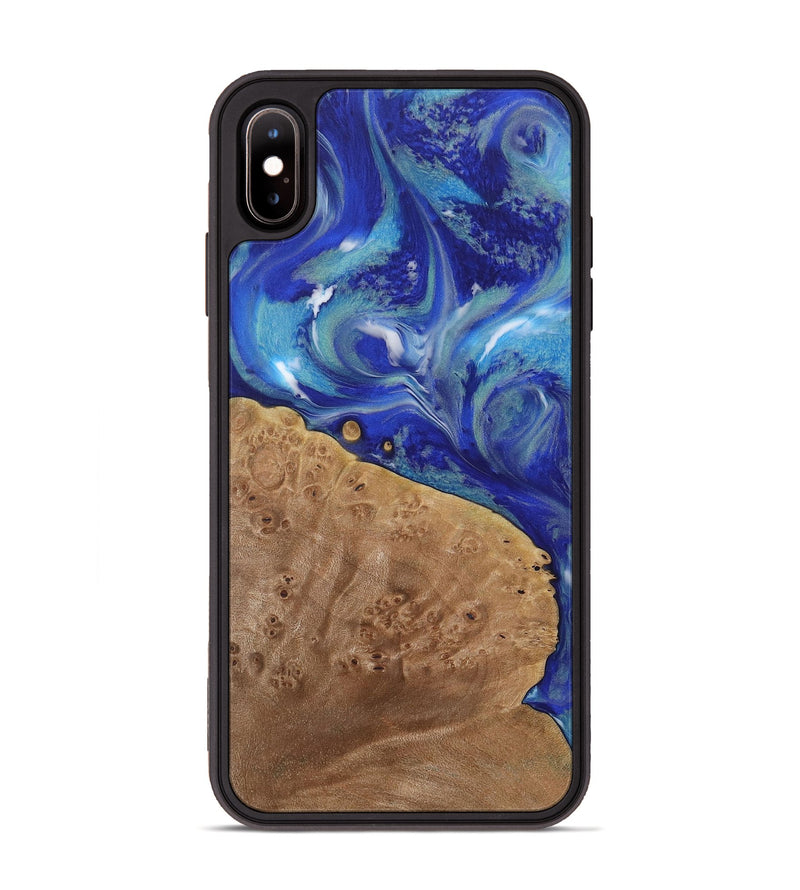 iPhone Xs Max Wood Phone Case - Briley (Blue, 730828)