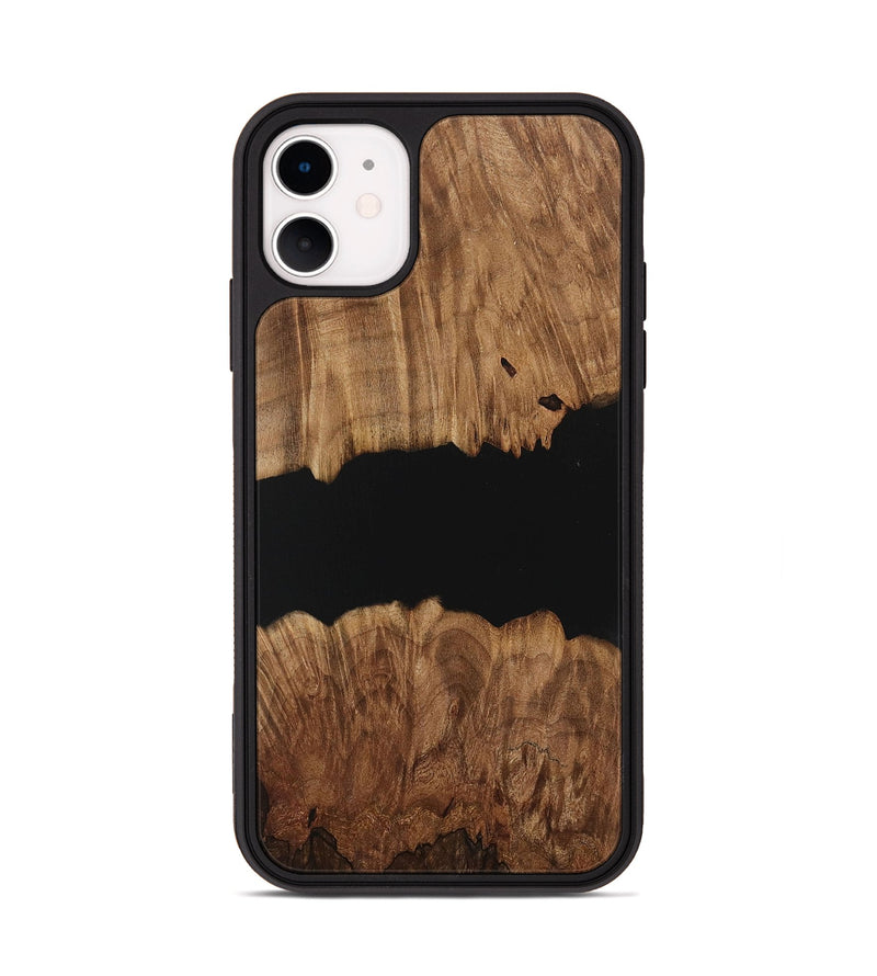 iPhone 11 Wood Phone Case - Colm (Pure Black, 730829)