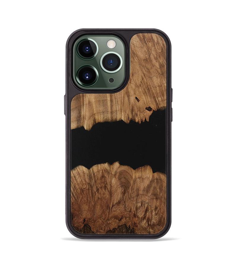 iPhone 13 Pro Wood Phone Case - Colm (Pure Black, 730829)