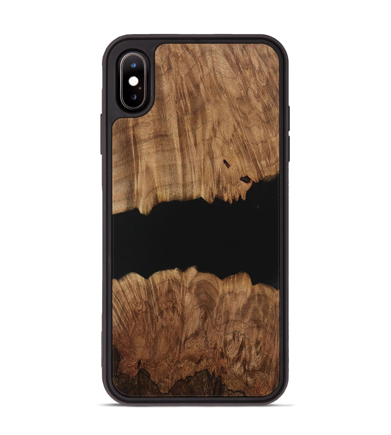 iPhone Xs Max Wood Phone Case - Colm (Pure Black, 730829)