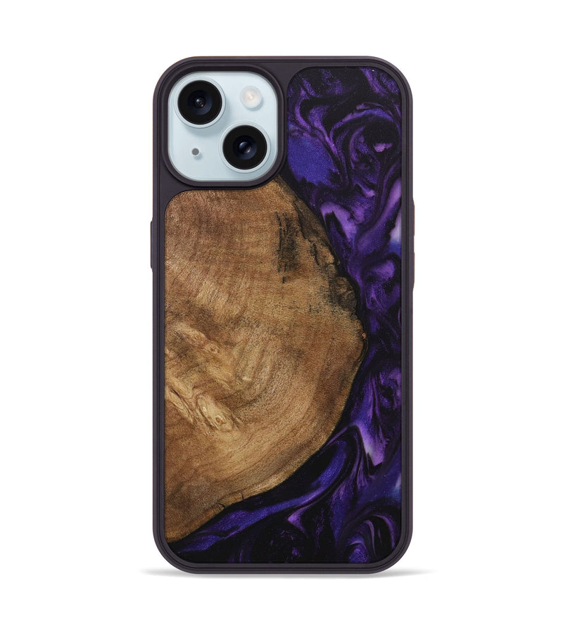 iPhone 15 Wood Phone Case - Marshal (Purple, 730833)