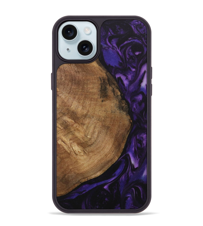 iPhone 15 Plus Wood Phone Case - Marshal (Purple, 730833)