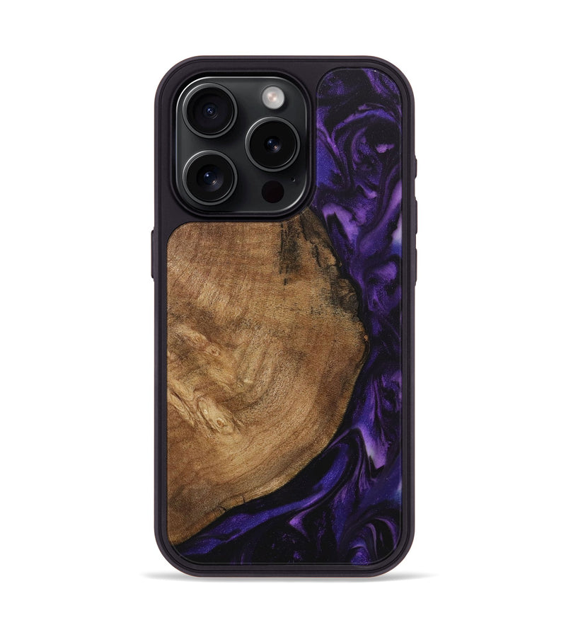 iPhone 15 Pro Wood Phone Case - Marshal (Purple, 730833)