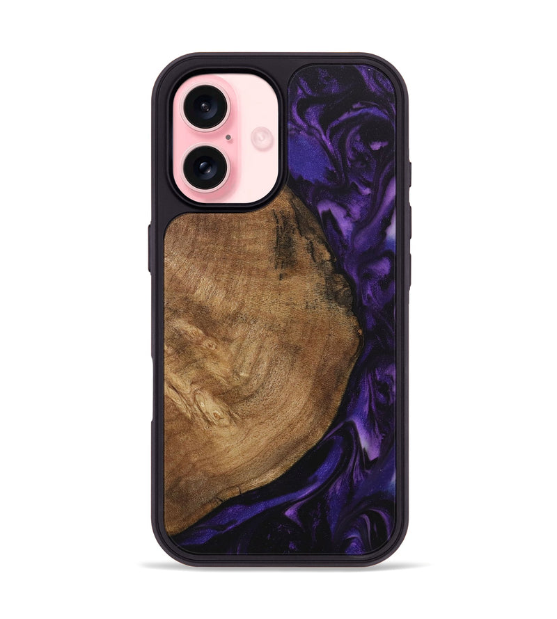 iPhone 16 Wood Phone Case - Marshal (Purple, 730833)