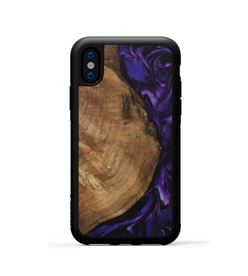 iPhone Xs Wood Phone Case - Marshal (Purple, 730833)