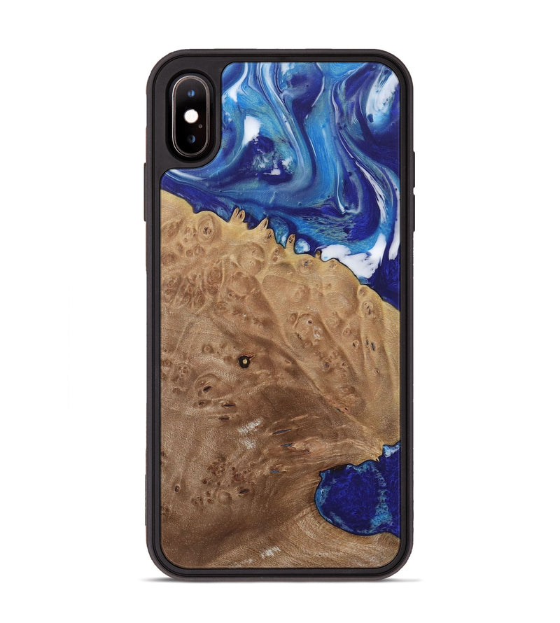 iPhone Xs Max Wood Phone Case - Luan (Blue, 730839)