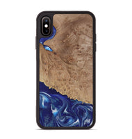 iPhone Xs Max Wood Phone Case - Volney (Blue, 730842)