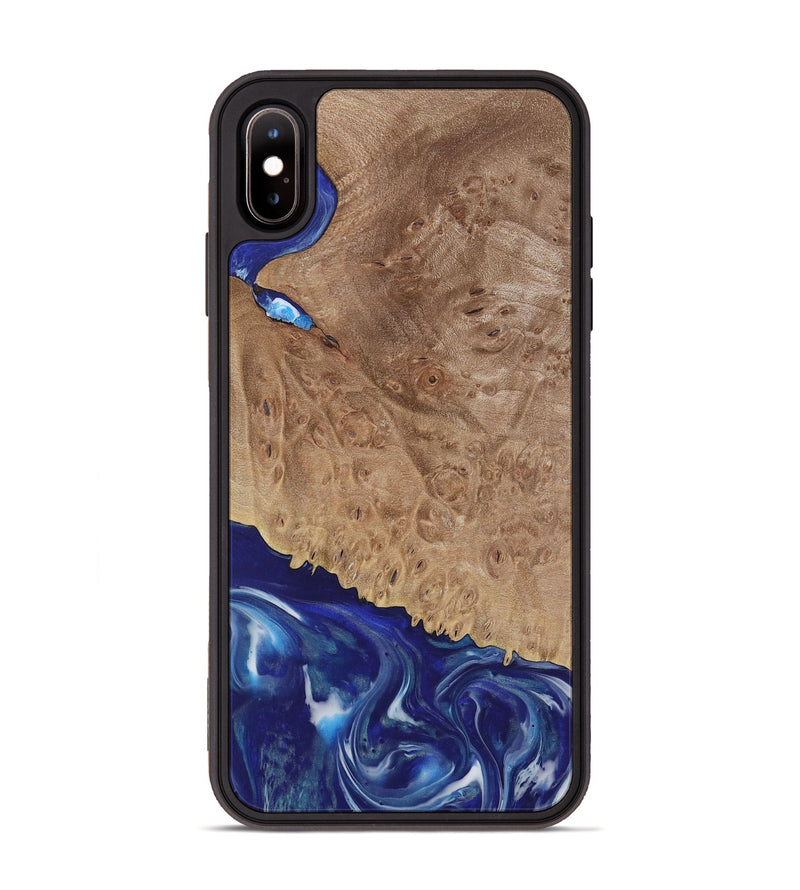 iPhone Xs Max Wood Phone Case - Volney (Blue, 730842)