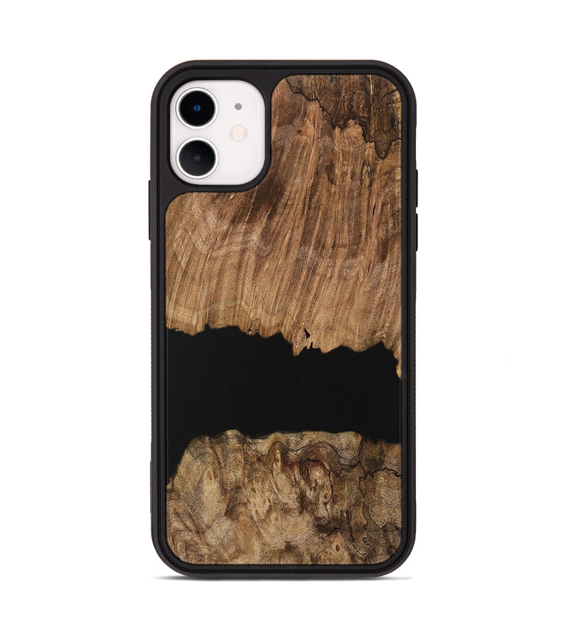 iPhone 11 Wood Phone Case - Delaney (Pure Black, 730848)