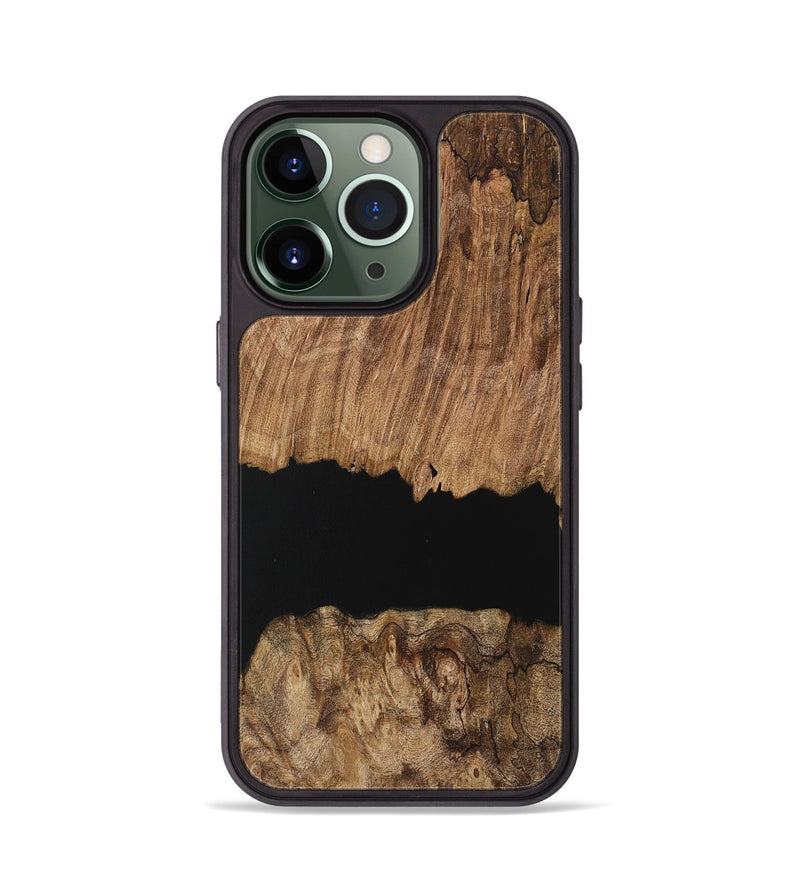 iPhone 13 Pro Wood Phone Case - Delaney (Pure Black, 730848)