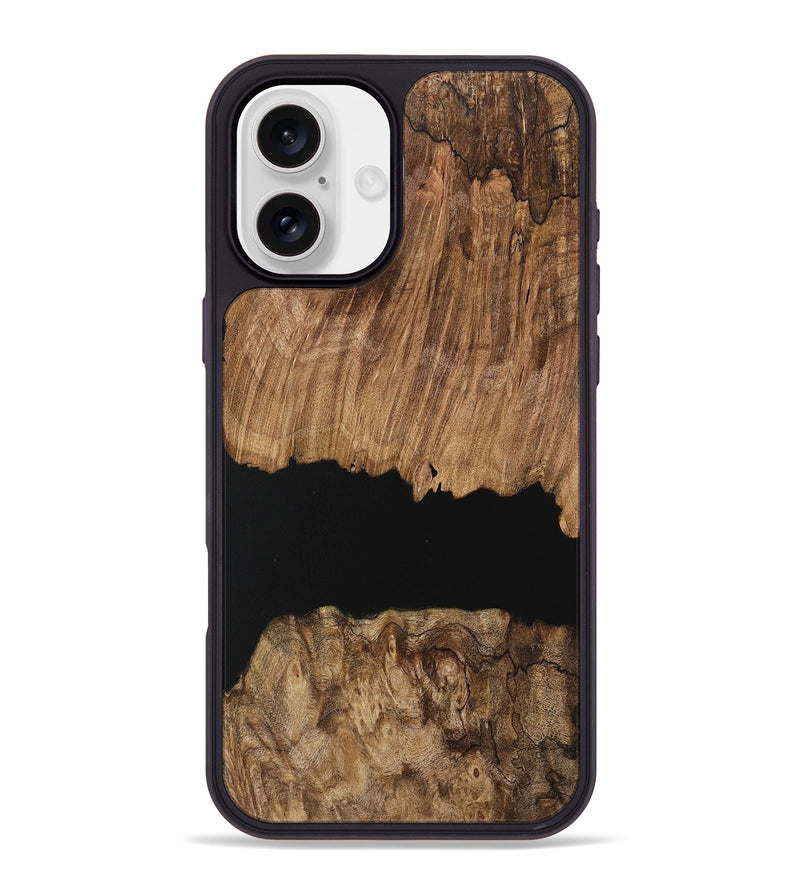 iPhone 16 Plus Wood Phone Case - Delaney (Pure Black, 730848)