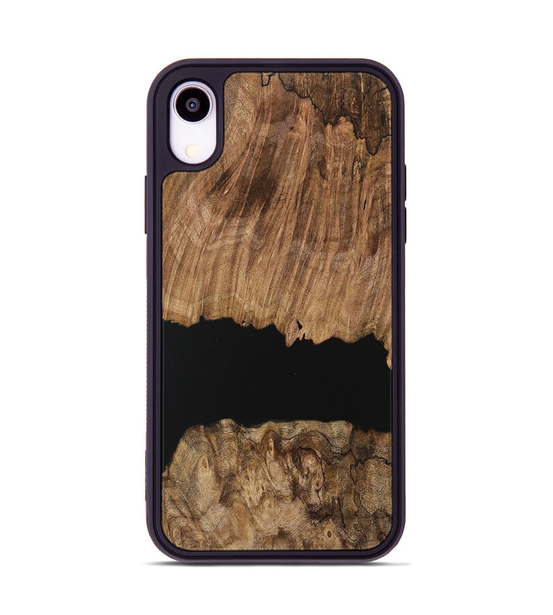 iPhone Xr Wood Phone Case - Delaney (Pure Black, 730848)