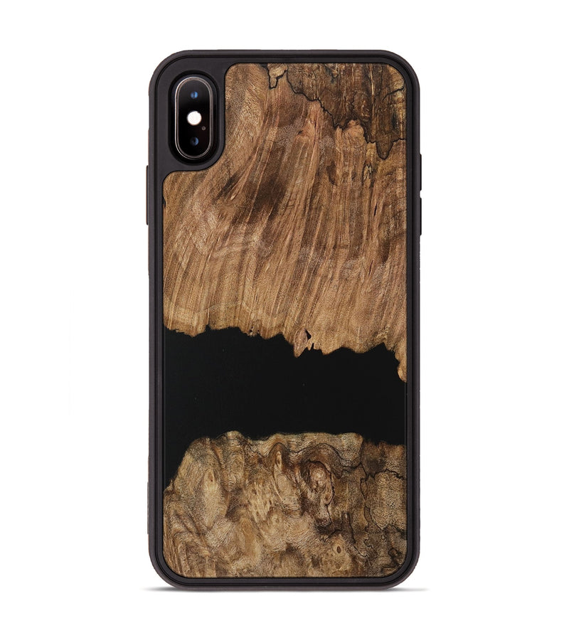 iPhone Xs Max Wood Phone Case - Delaney (Pure Black, 730848)