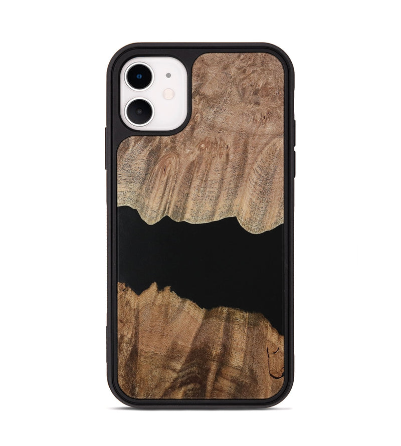 iPhone 11 Wood Phone Case - Jolanda (Pure Black, 730849)