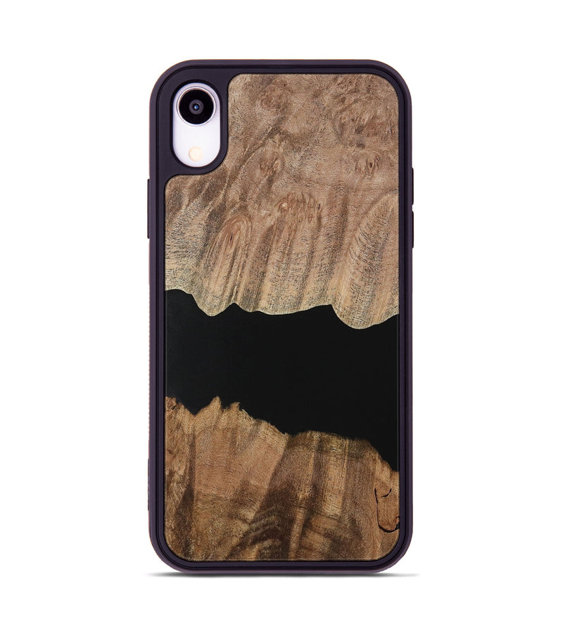 iPhone Xr Wood Phone Case - Jolanda (Pure Black, 730849)