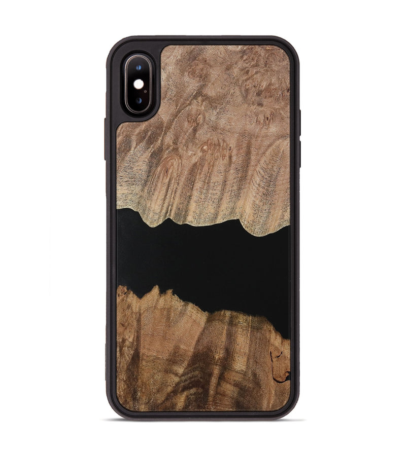 iPhone Xs Max Wood Phone Case - Jolanda (Pure Black, 730849)