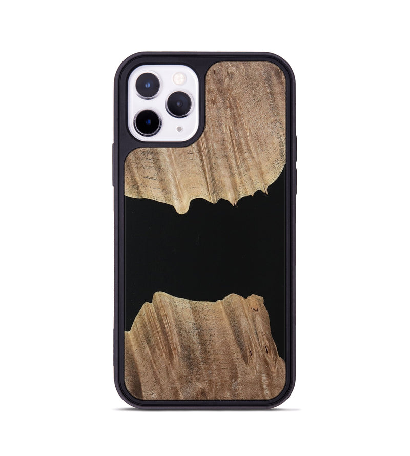 iPhone 11 Pro Wood Phone Case - Hulda (Pure Black, 730854)