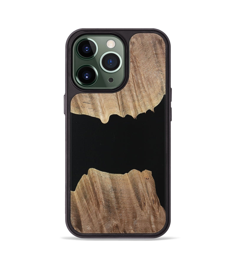 iPhone 13 Pro Wood Phone Case - Hulda (Pure Black, 730854)