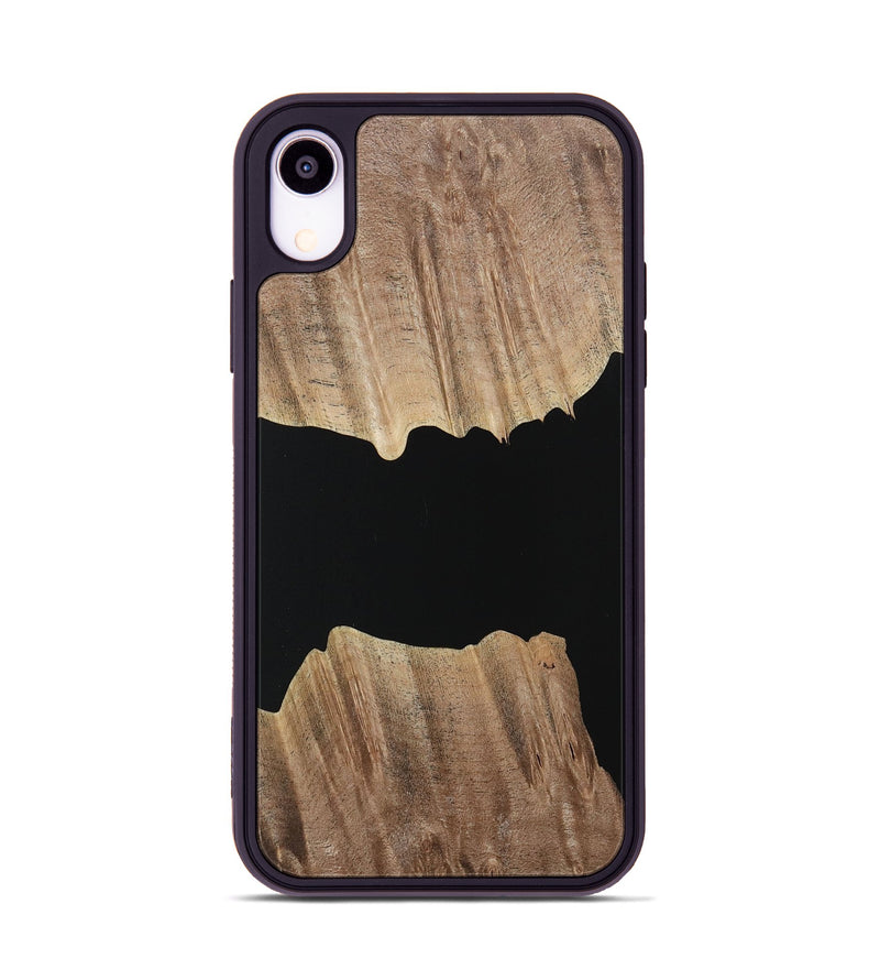 iPhone Xr Wood Phone Case - Hulda (Pure Black, 730854)