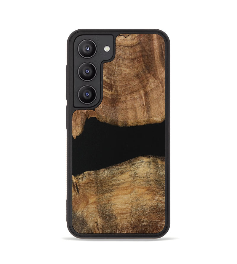 Galaxy S23 Wood Phone Case - Camala (Pure Black, 730856)