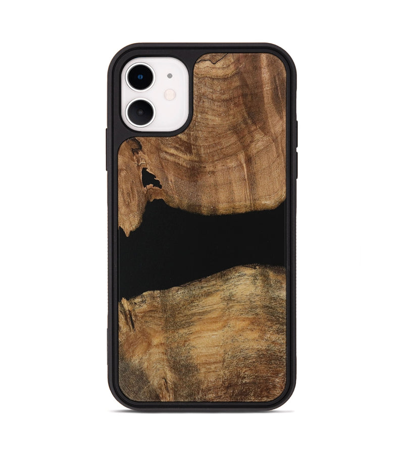 iPhone 11 Wood Phone Case - Camala (Pure Black, 730856)