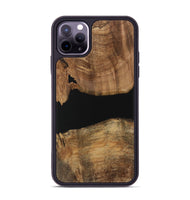 iPhone 11 Pro Max Wood Phone Case - Camala (Pure Black, 730856)