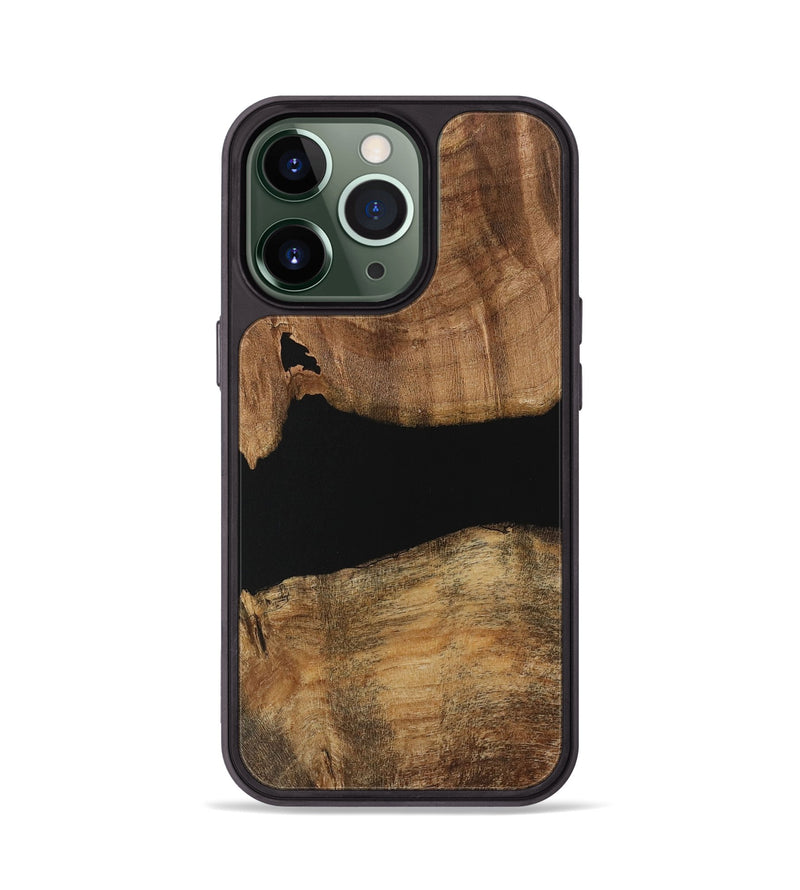 iPhone 13 Pro Wood Phone Case - Camala (Pure Black, 730856)