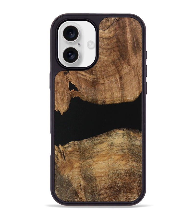 iPhone 16 Plus Wood Phone Case - Camala (Pure Black, 730856)