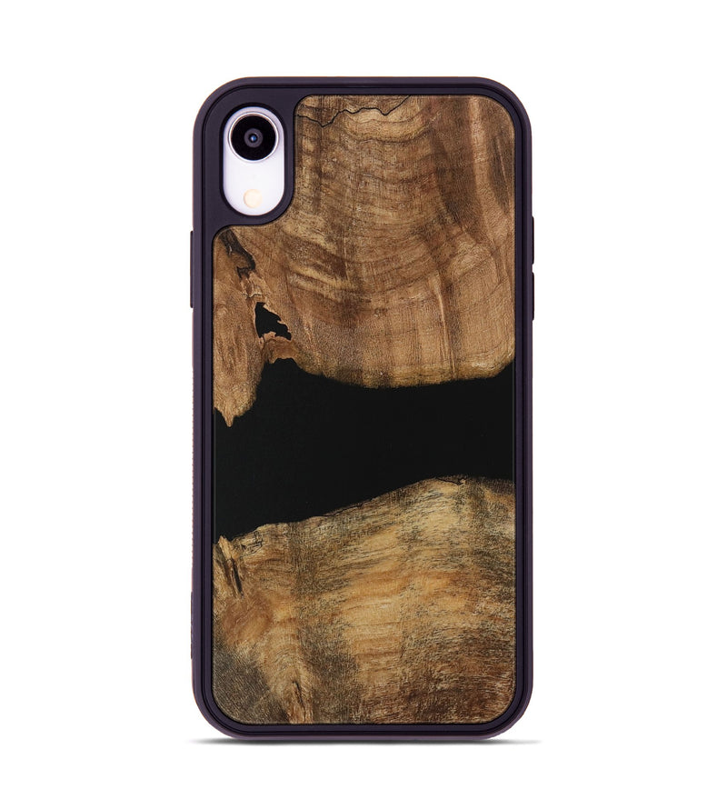 iPhone Xr Wood Phone Case - Camala (Pure Black, 730856)