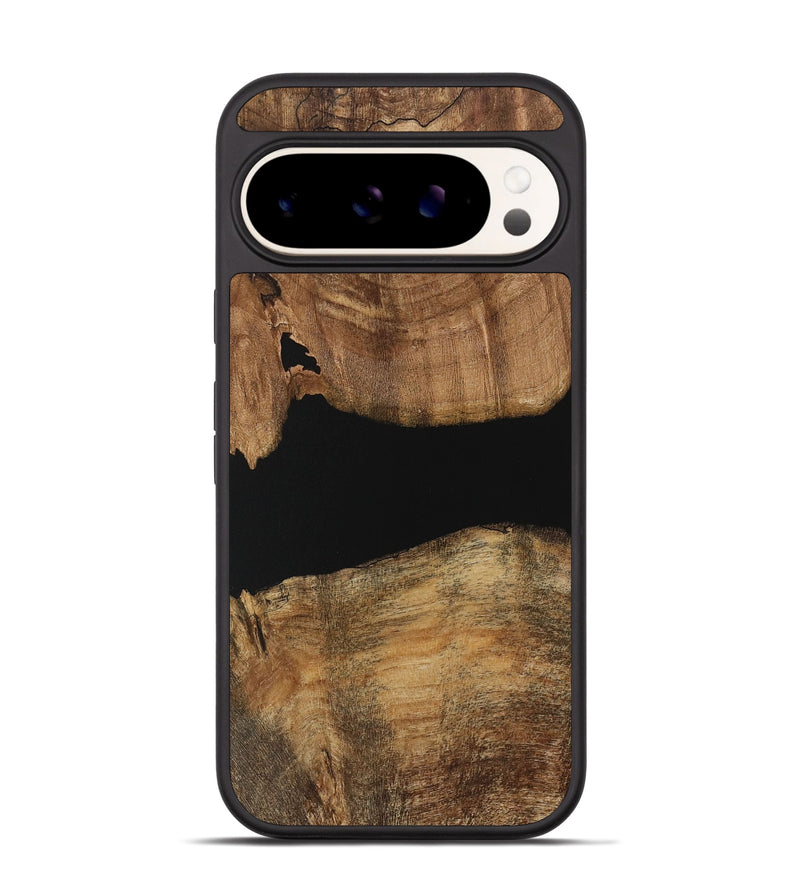 Pixel 9 Wood Phone Case - Camala (Pure Black, 730856)