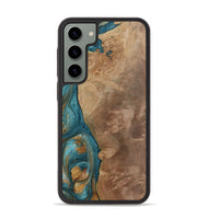 Galaxy S23 Plus Wood Phone Case - Clareta (Teal & Gold, 730865)