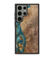 Galaxy S23 Ultra Wood Phone Case - Clareta (Teal & Gold, 730865)