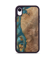 iPhone Xr Wood Phone Case - Clareta (Teal & Gold, 730865)