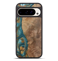 Pixel 9 Pro XL Wood Phone Case - Clareta (Teal & Gold, 730865)