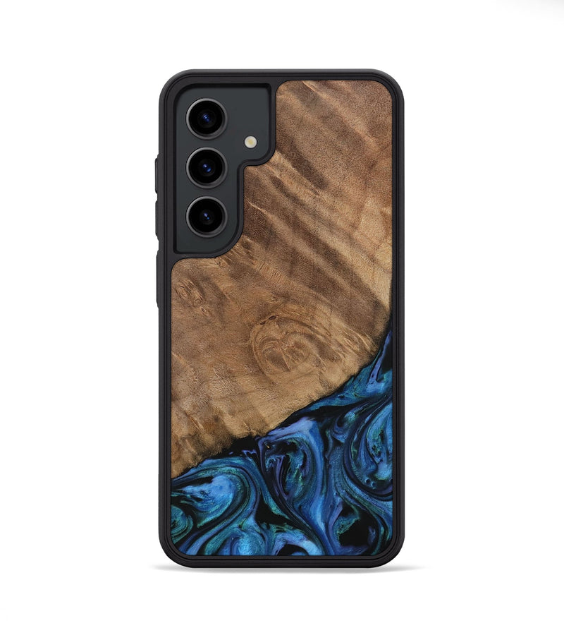 Galaxy S24 Wood Phone Case - Flss (Blue, 730869)